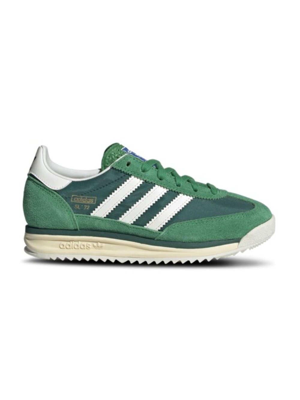 Adidas Big Kids SL 72 RS J Shoes - GreenCore White/Collegiate Green 7 US